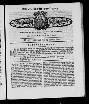 Neue Breslauer Zeitung vom 23.02.1820