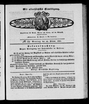 Neue Breslauer Zeitung vom 28.02.1820