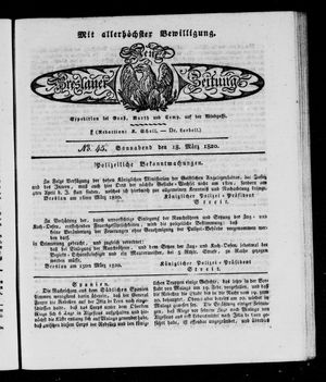 Neue Breslauer Zeitung vom 18.03.1820