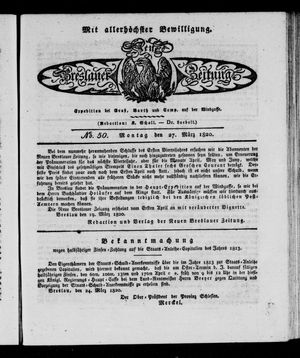 Neue Breslauer Zeitung vom 27.03.1820