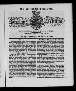 Neue Breslauer Zeitung vom 13.04.1820