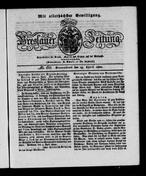 Neue Breslauer Zeitung vom 15.04.1820