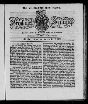 Neue Breslauer Zeitung vom 17.04.1820