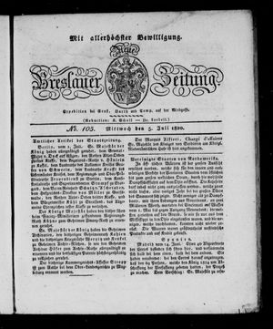 Neue Breslauer Zeitung on Jul 5, 1820