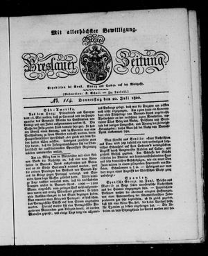 Neue Breslauer Zeitung vom 20.07.1820