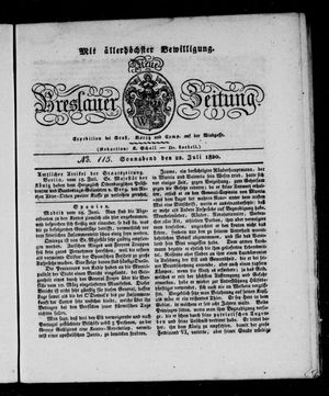 Neue Breslauer Zeitung vom 22.07.1820