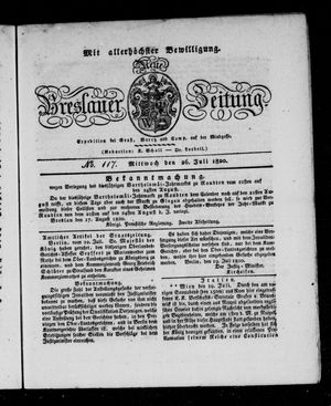Neue Breslauer Zeitung on Jul 26, 1820