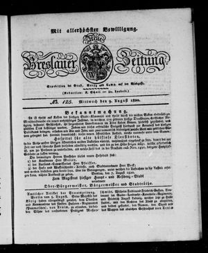 Neue Breslauer Zeitung vom 09.08.1820