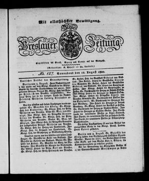 Neue Breslauer Zeitung on Aug 12, 1820