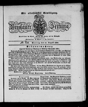 Neue Breslauer Zeitung vom 21.08.1820