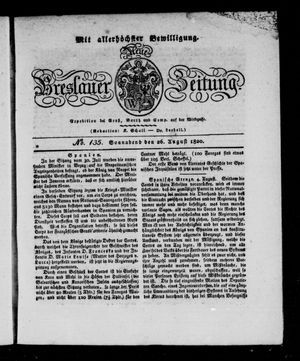 Neue Breslauer Zeitung vom 26.08.1820