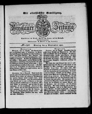 Neue Breslauer Zeitung vom 04.09.1820