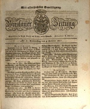 Neue Breslauer Zeitung vom 04.01.1821