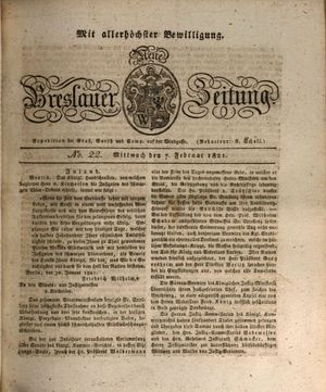 Neue Breslauer Zeitung on Feb 7, 1821