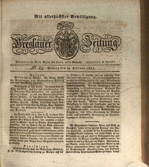 Neue Breslauer Zeitung vom 19.02.1821