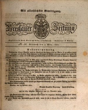 Neue Breslauer Zeitung vom 07.03.1821