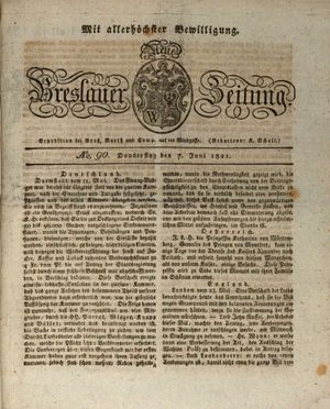 Neue Breslauer Zeitung vom 07.06.1821