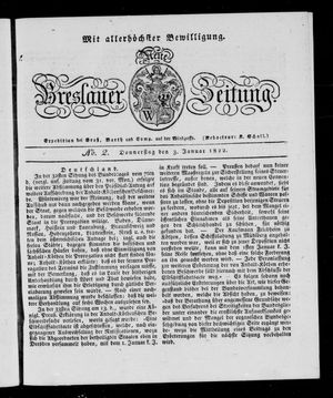 Neue Breslauer Zeitung vom 03.01.1822