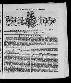 Neue Breslauer Zeitung vom 23.01.1822