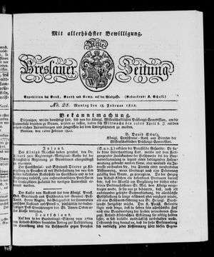 Neue Breslauer Zeitung vom 18.02.1822