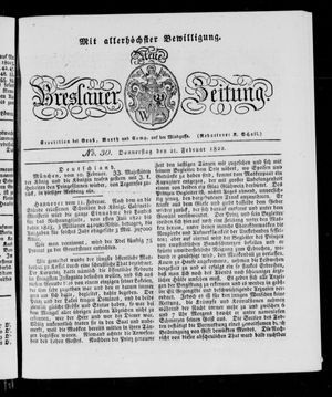 Neue Breslauer Zeitung on Feb 21, 1822