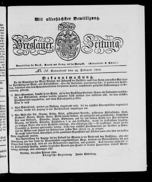 Neue Breslauer Zeitung vom 23.02.1822