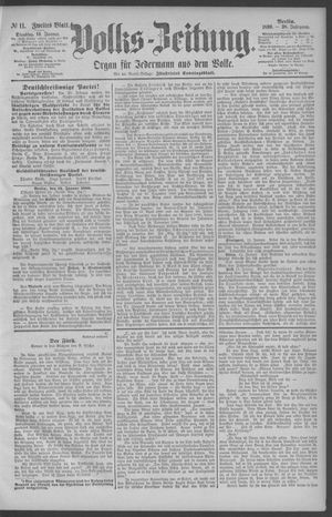 Berliner Volkszeitung vom 14.01.1890