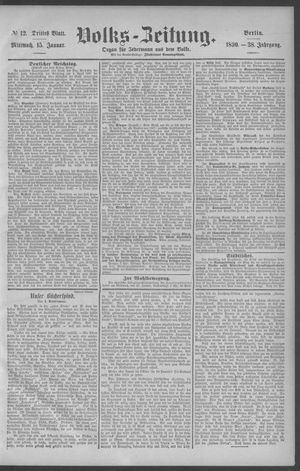 Berliner Volkszeitung vom 15.01.1890