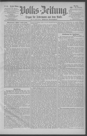 Berliner Volkszeitung on Jan 16, 1890