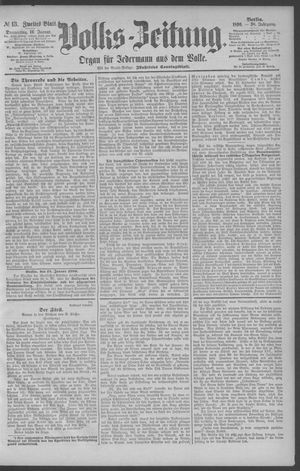 Berliner Volkszeitung vom 16.01.1890
