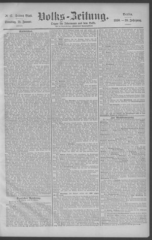 Berliner Volkszeitung vom 21.01.1890