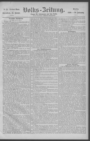 Berliner Volkszeitung vom 25.01.1890