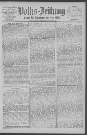 Berliner Volkszeitung vom 01.02.1890