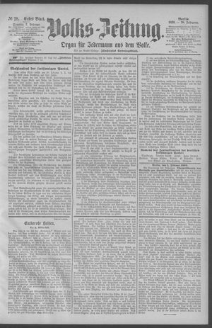 Berliner Volkszeitung vom 02.02.1890