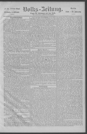 Berliner Volkszeitung vom 05.02.1890