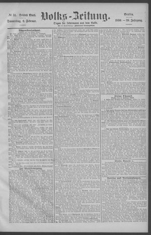 Berliner Volkszeitung vom 06.02.1890