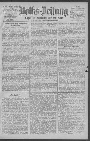 Berliner Volkszeitung vom 08.02.1890