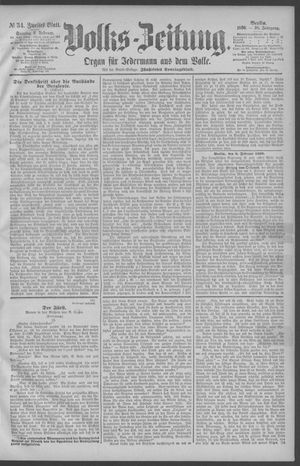Berliner Volkszeitung vom 09.02.1890
