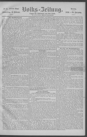 Berliner Volkszeitung vom 13.02.1890