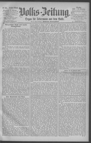 Berliner Volkszeitung vom 15.02.1890