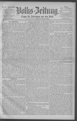 Berliner Volkszeitung vom 18.02.1890