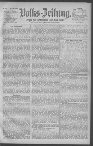 Berliner Volkszeitung vom 18.02.1890