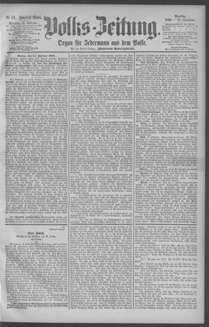 Berliner Volkszeitung vom 18.02.1890