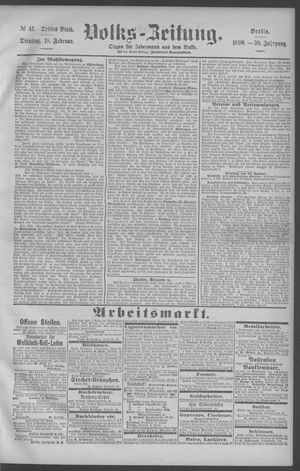 Berliner Volkszeitung on Feb 18, 1890