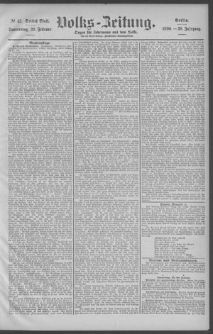 Berliner Volkszeitung on Feb 20, 1890