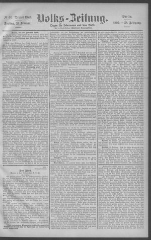 Berliner Volkszeitung vom 21.02.1890