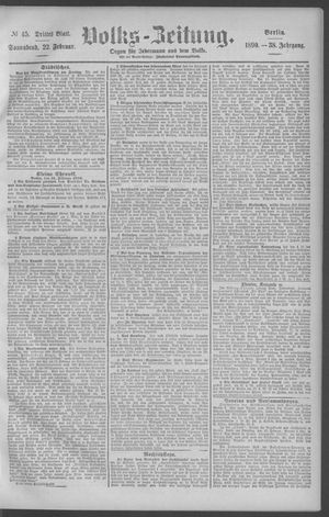 Berliner Volkszeitung vom 22.02.1890