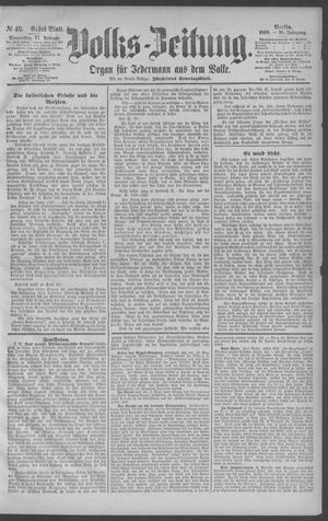 Berliner Volkszeitung vom 27.02.1890