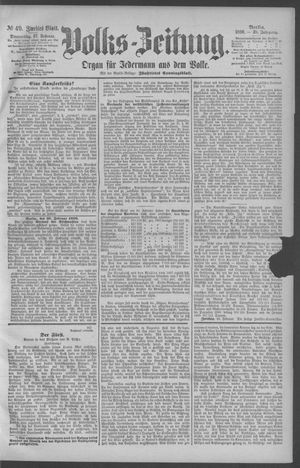 Berliner Volkszeitung vom 27.02.1890
