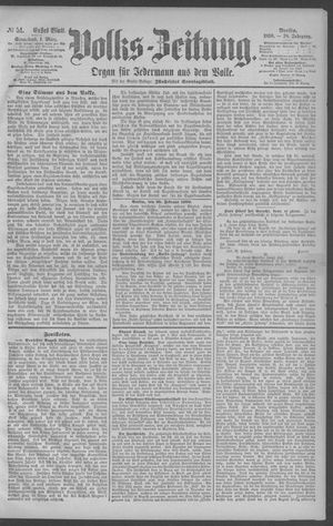 Berliner Volkszeitung vom 01.03.1890